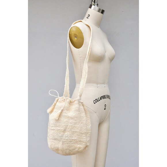 Yute Bucket Bag LARGE Crochet Straw Sisal Jute Market Bag - Natural Fiber Bag - Picture 3 of 10